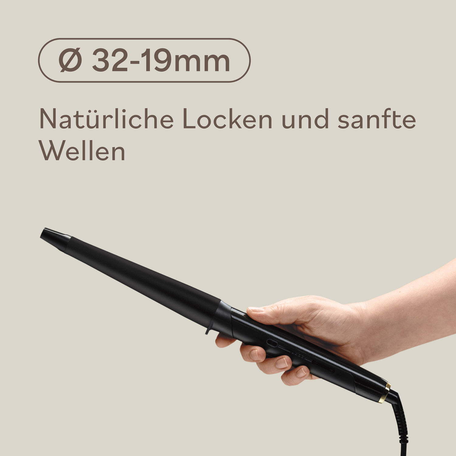 Konischer Lockenstab - &Oslash; 32-19mm